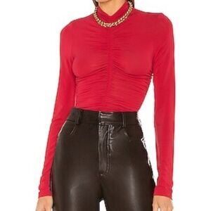 A.L.C. Ansel Tulle Top Red Size S